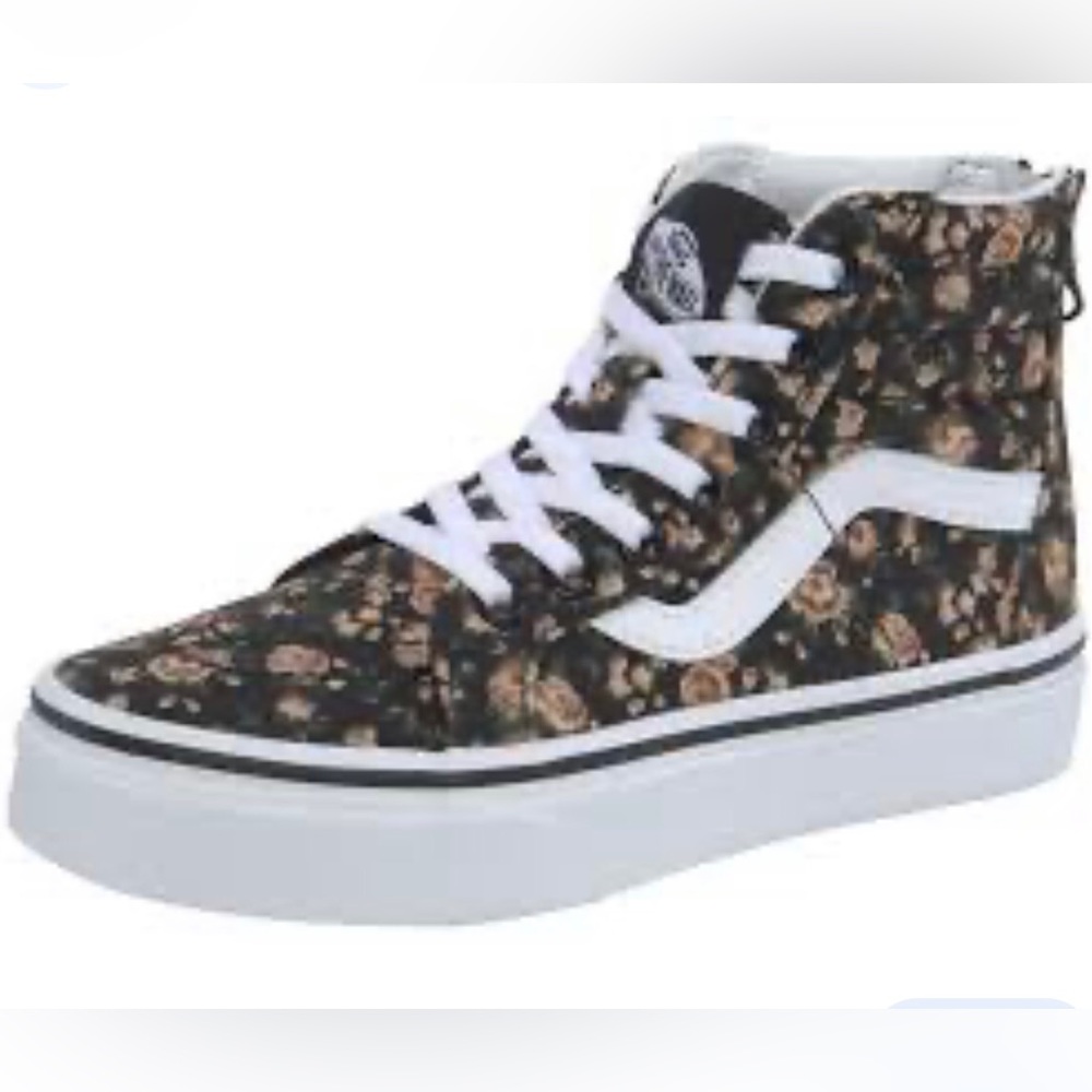 Vans Shoes Sk8-Hi Zip Rose Dreams Black Sneakers, Toddler Girl's US 11 Toddler